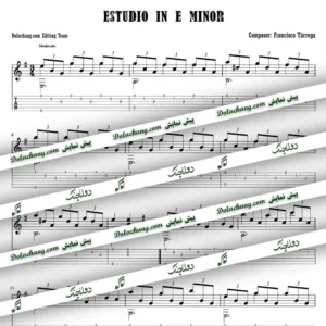 نت گیتار Estudio in E minor